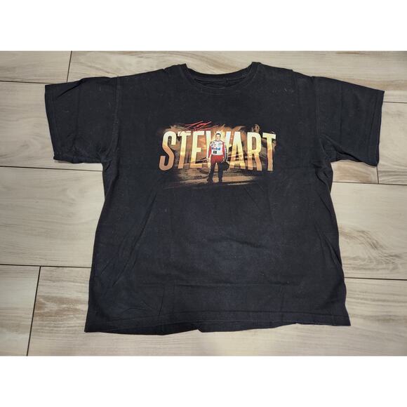 Vtg Tony Stewart #14 NASCAR Stewart-Haas Racing Mobil 1 One Tshirt Size L - Picture 1 of 4